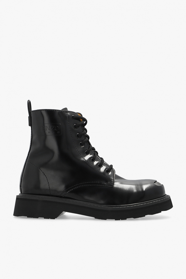 Leather boots with logo od Kenzo