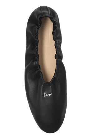 Kenzo Bailarinas de cuero con logo