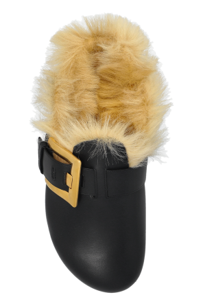 Balmain Klapki ‘Faux Fur-Lined’