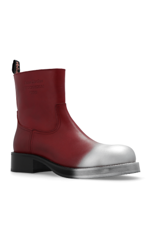 Acne Studios Leather ankle boots with logo
