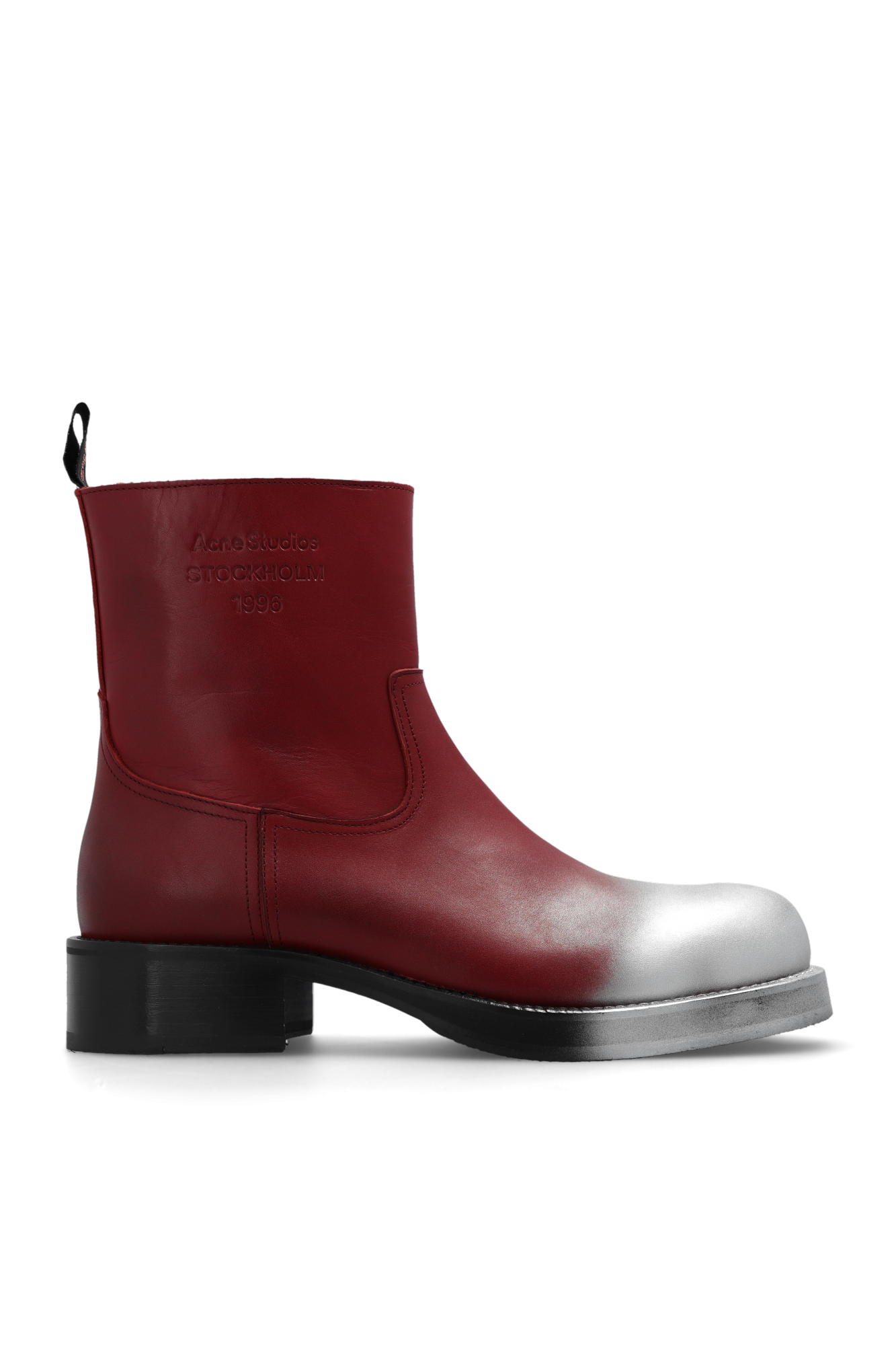 Acne Studios Leather ankle boots with logo
