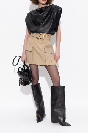 Balmain Leather heeled boots