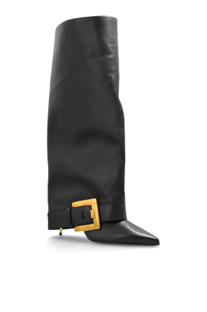Balmain Leather heeled boots