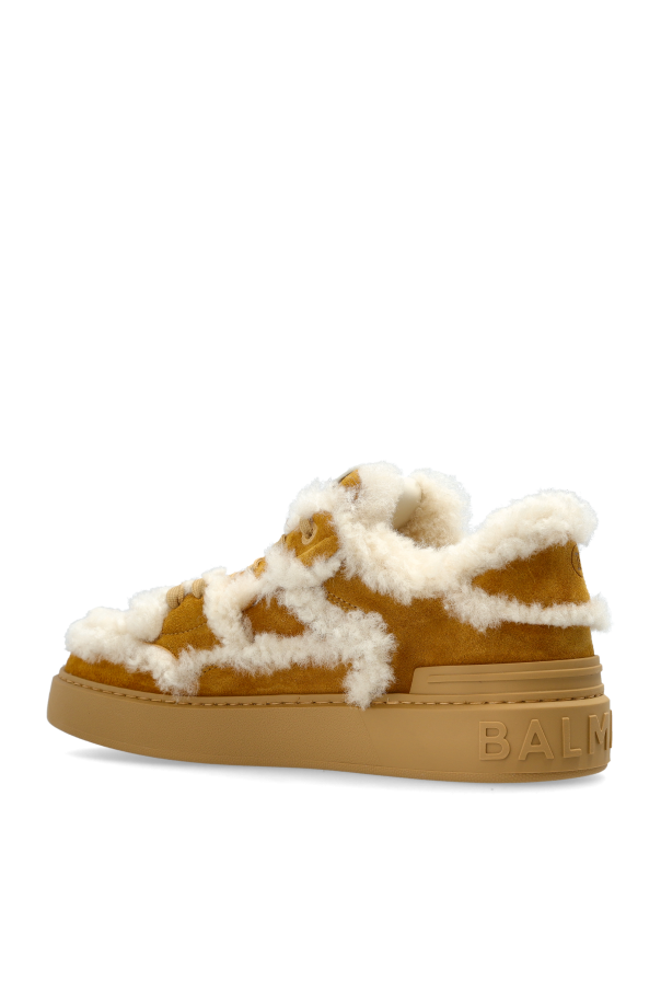 Balmain Sports shoes finished with fur
