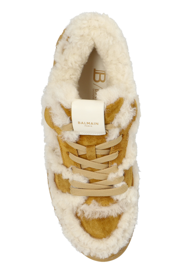 Balmain Sports shoes finished with fur