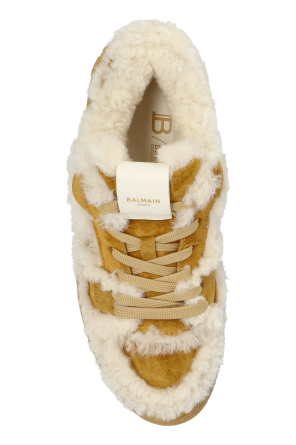 Balmain Sports shoes finished with fur