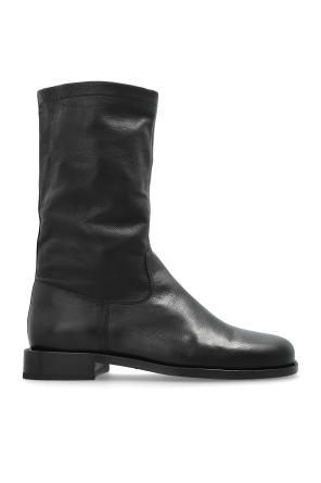 Leather ankle boots