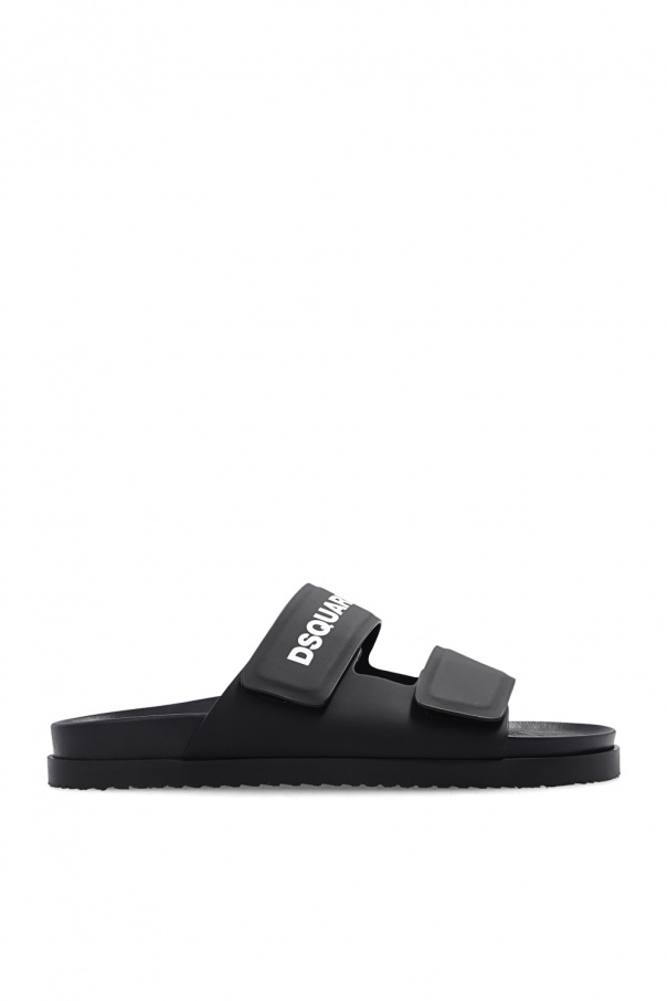 Dsquared2 Leather slides with logo
