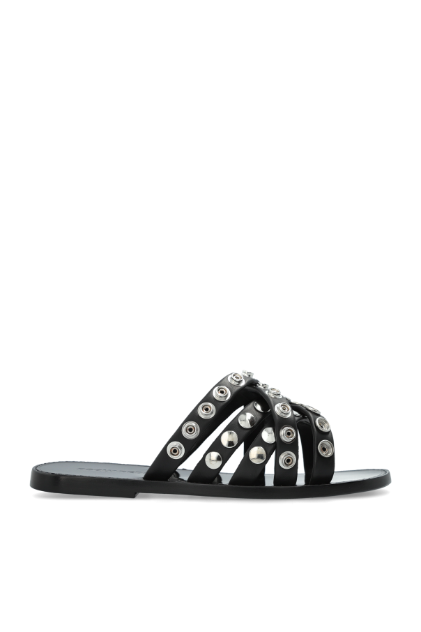Dsquared2 Leather slides with studs