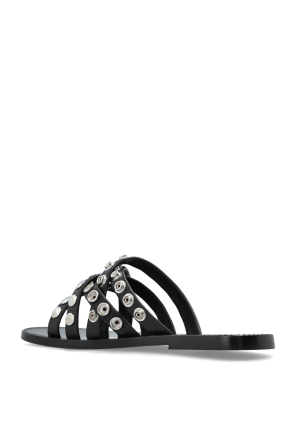 Dsquared2 Leather slides with studs