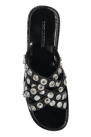Dsquared2 Leather slides with studs