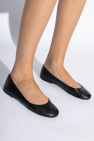 Ami Alexandre Mattiussi BLACK Leather Ballet Flats
