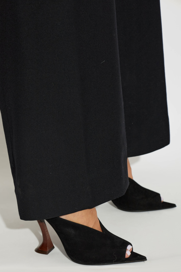 Lanvin Suede heeled mules