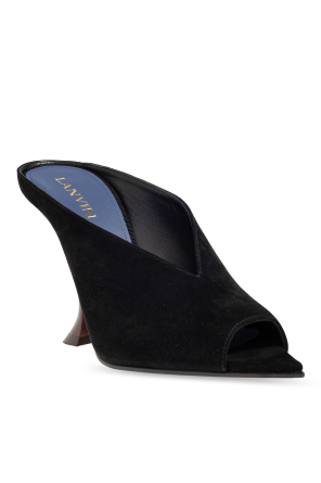 Lanvin Suede heeled mules
