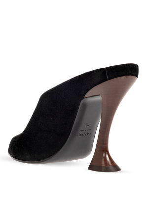 Lanvin Suede heeled mules