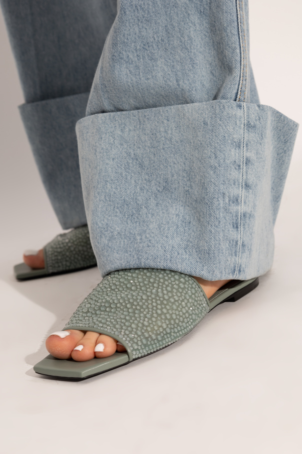 Lanvin Slides with shimmering appliqués