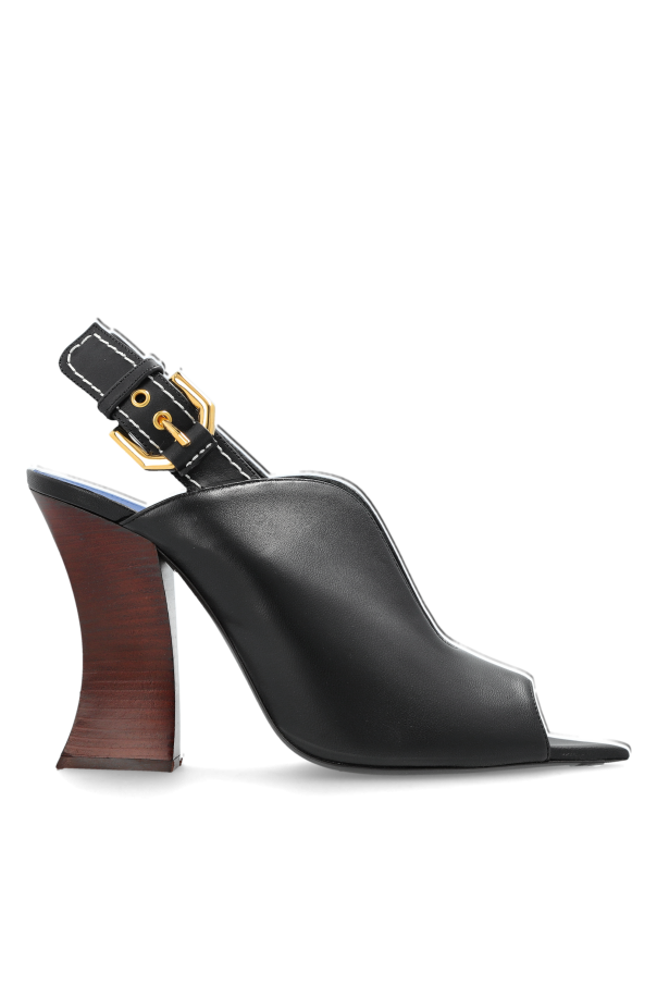 Leather heeled sandals od Lanvin
