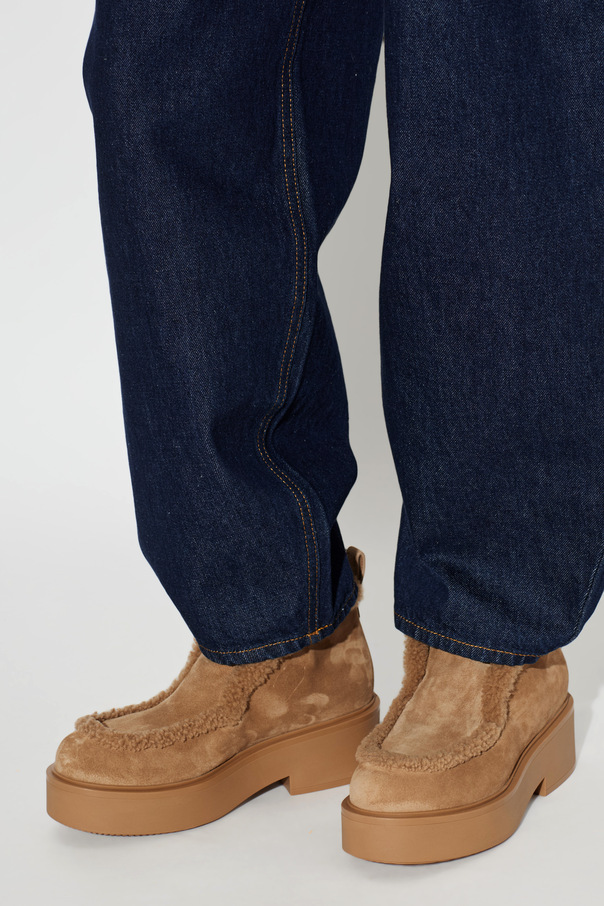 Gianvito Rossi ‘Yari’ suede platform boots
