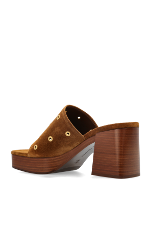 Gianvito Rossi Wildleder-Pantoletten auf Plateausohle