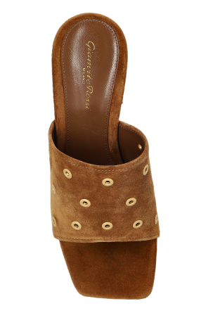 Gianvito Rossi Wildleder-Pantoletten auf Plateausohle