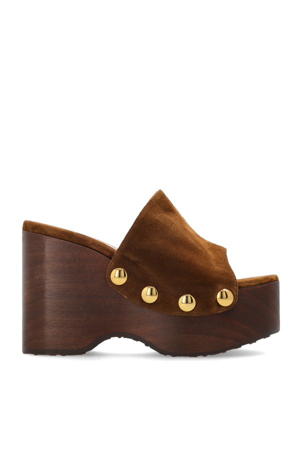 Gianvito Rossi Suede wedge mules
