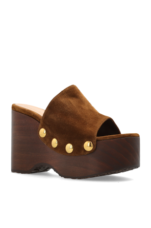 Gianvito Rossi Suede wedge mules
