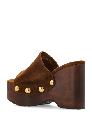 Gianvito Rossi Suede wedge mules