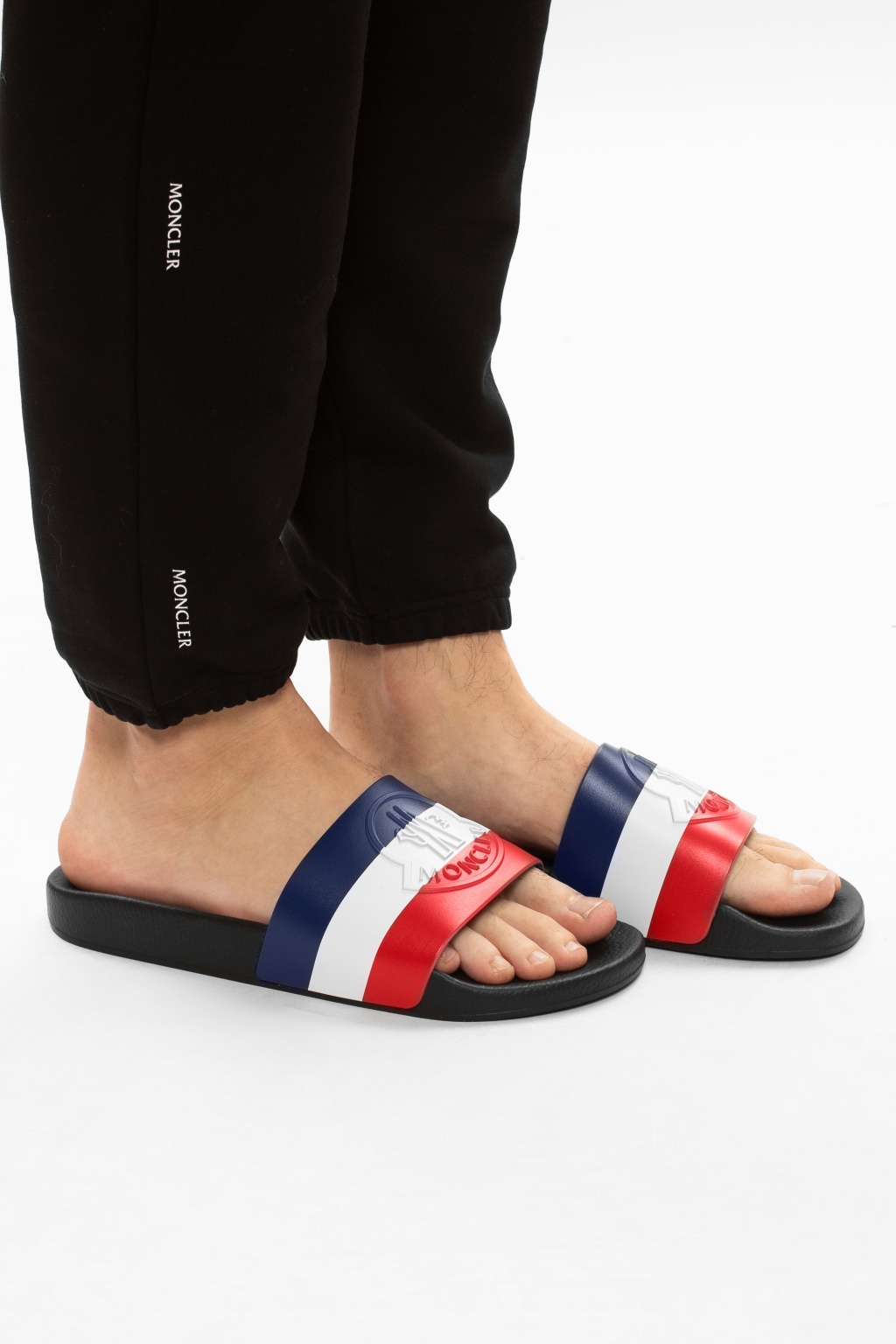 Moncler ‘Basile’ slides with logo