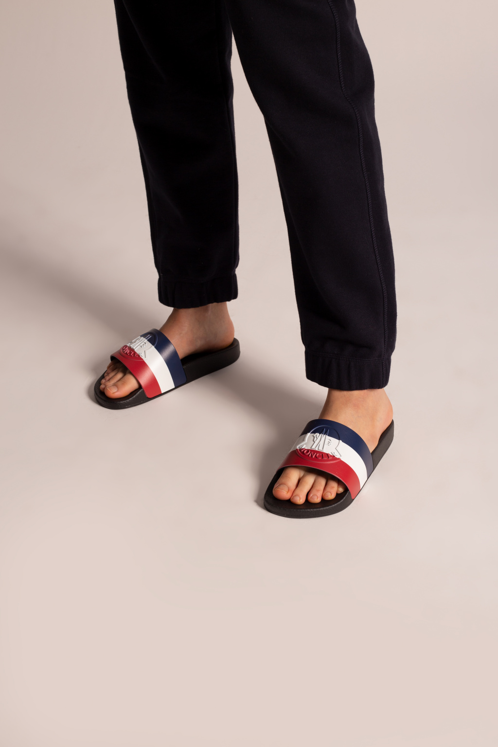 Moncler 'O' ‘Jeanne’ rubber slides