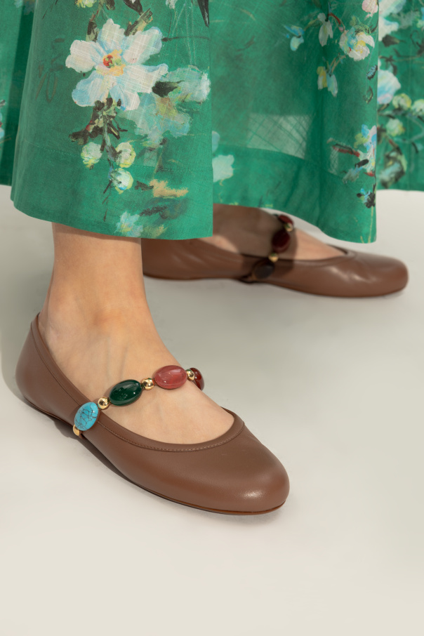 Gianvito Rossi Bailarinas de cuero Shanti Mary Jane