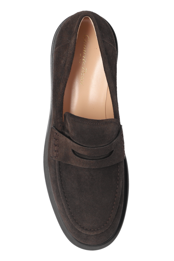 Gianvito Rossi Zamszowe ‘Harris’ typu ‘loafers’