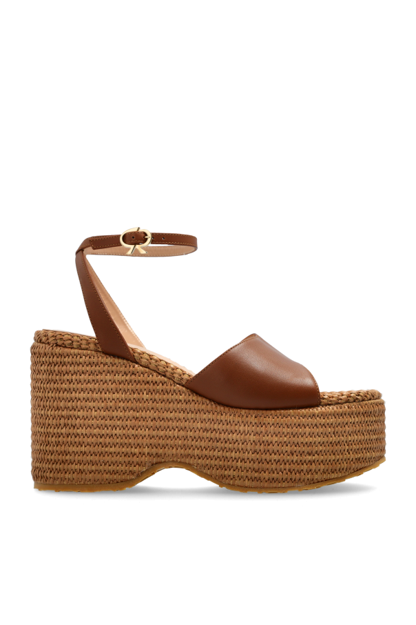 Gianvito Rossi Sandały na koturnie `Thalia`