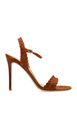Suede heeled sandals