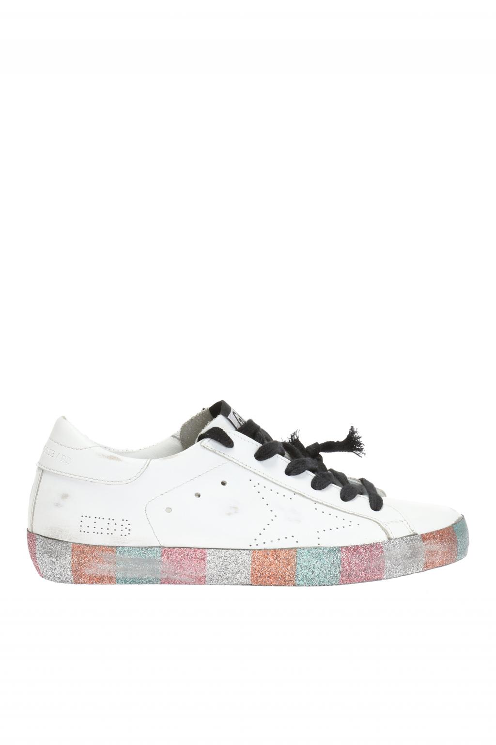 superstar sneakers in leather with perforated star