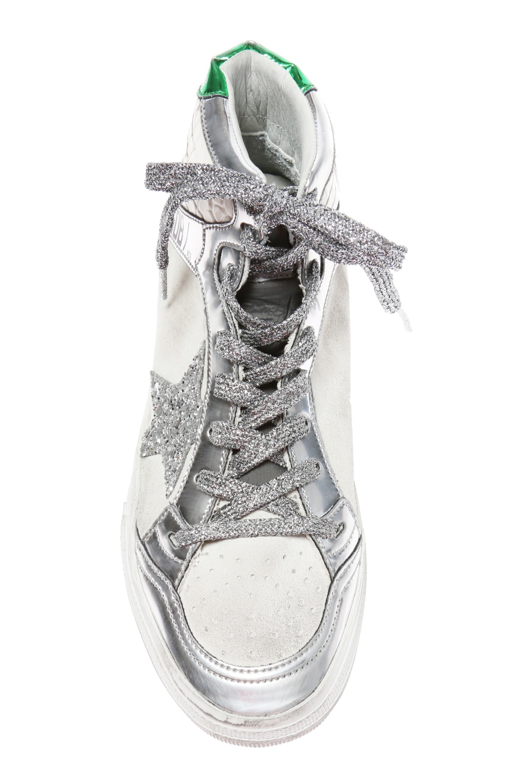 golden goose white high top sneakers