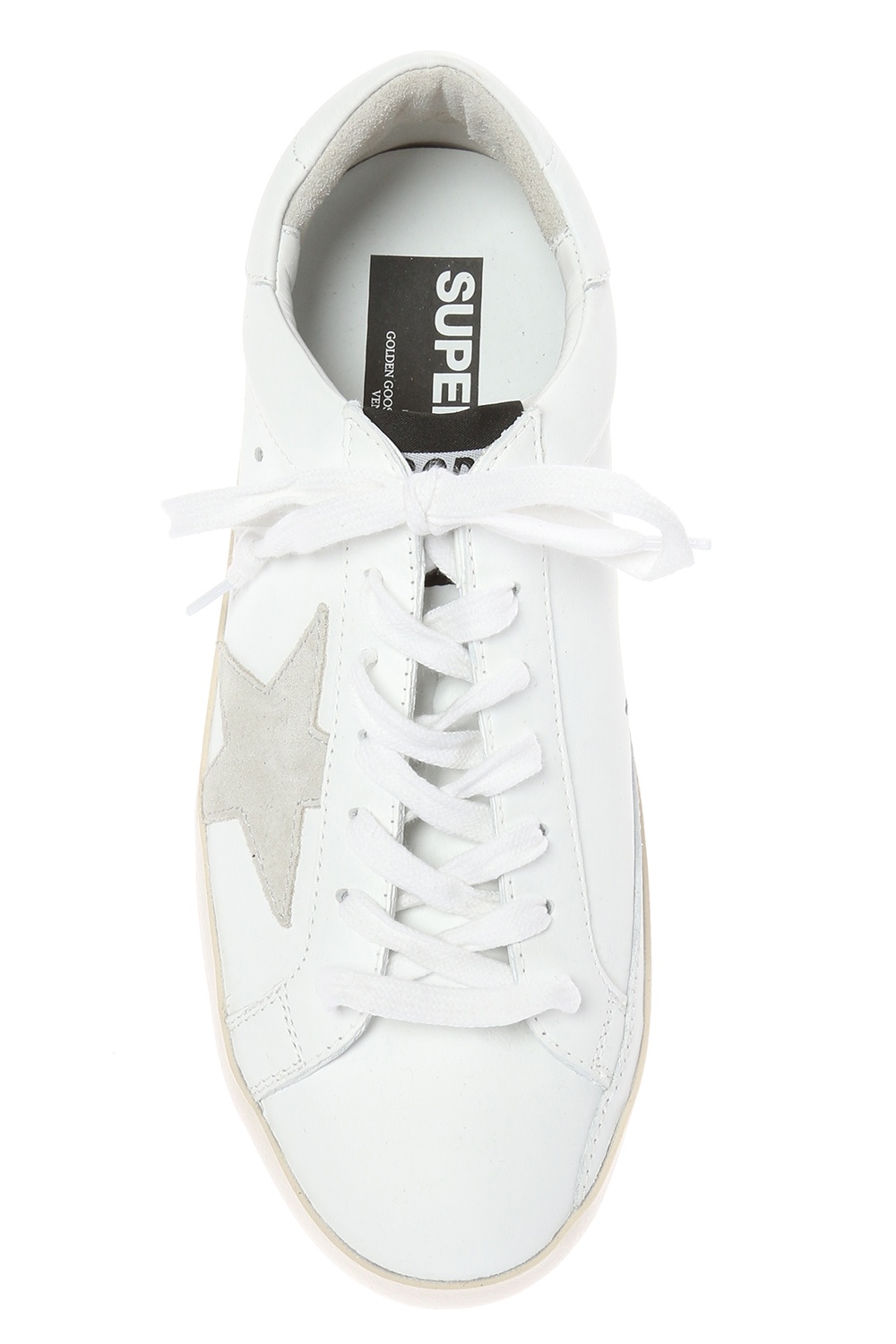 golden goose superstar g68 leather trainers