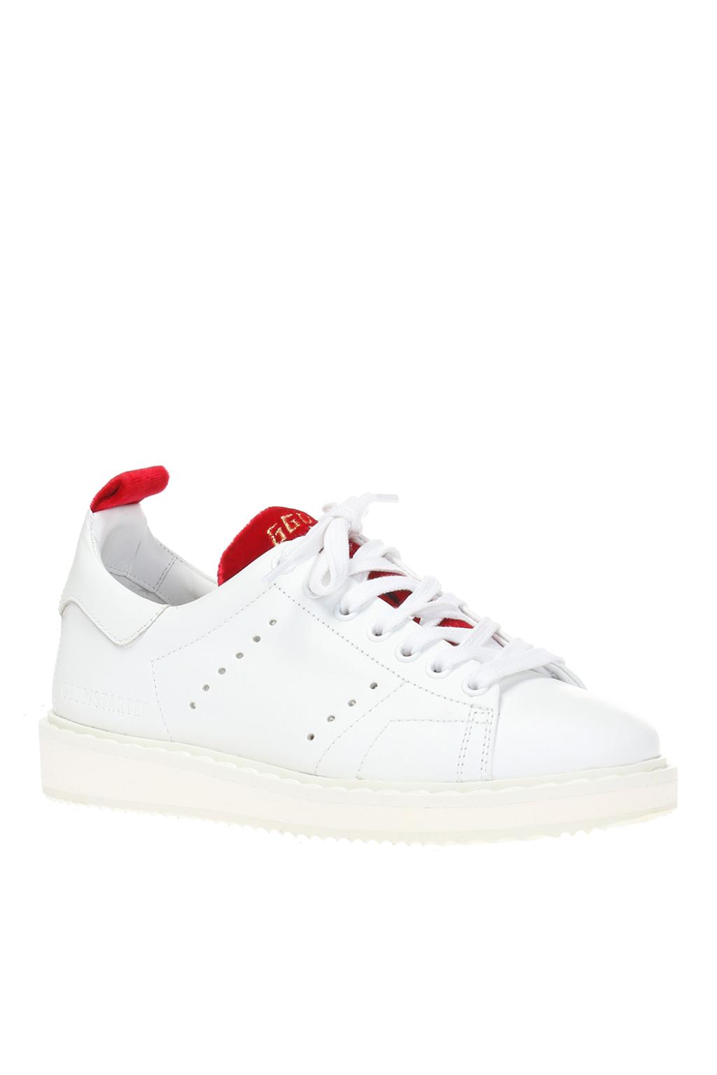 red velvet golden goose sneakers