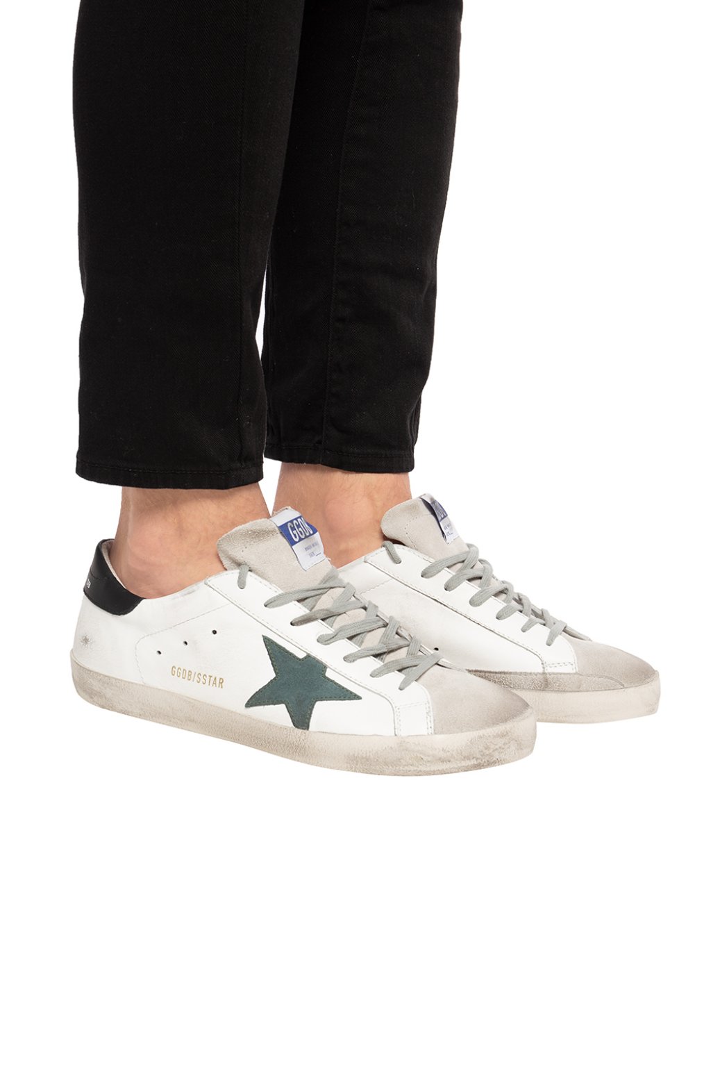 golden goose sneakers green star