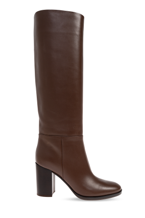 Botas altas de piel con tacón 'Santiago'