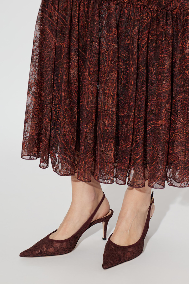 Gianvito Rossi '‘Claudia’' lace slingback pumps