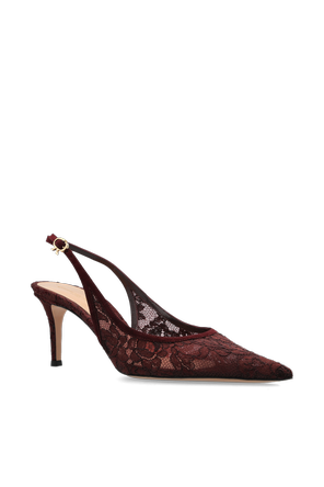 Gianvito Rossi '‘Claudia’' lace slingback pumps