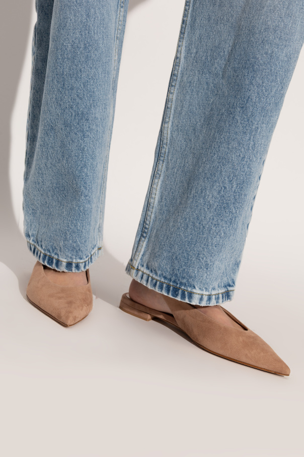 Gianvito Rossi "Robbie" leather ballerinas