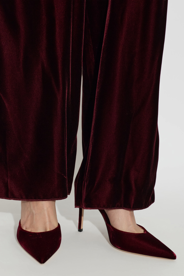 Gianvito Rossi Botins de veludo de salto ‘Velsyra’