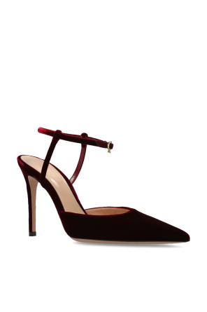 Gianvito Rossi Botins de veludo de salto ‘Velsyra’