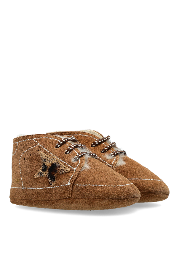 Golden Goose Kids Suede Baby Shoes ‘NEW BORN SNEAKER WITH EMBROIDERY’