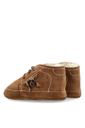 Golden Goose Kids Suede Baby Shoes ‘NEW BORN SNEAKER WITH EMBROIDERY’