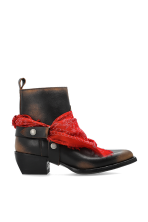 ‘Debbie’ leather heeled ankle boots