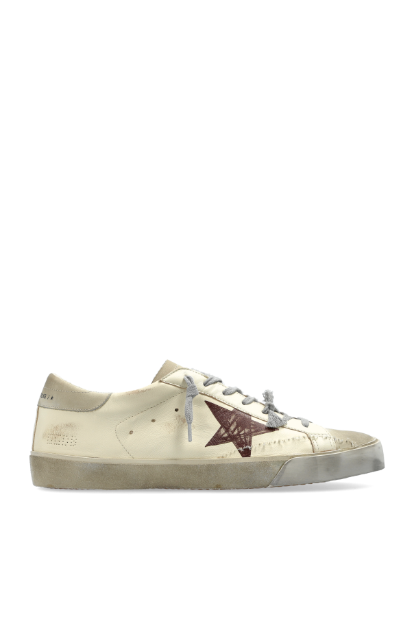 Golden Goose Trainers Super-Star With List Printed Star Embroi