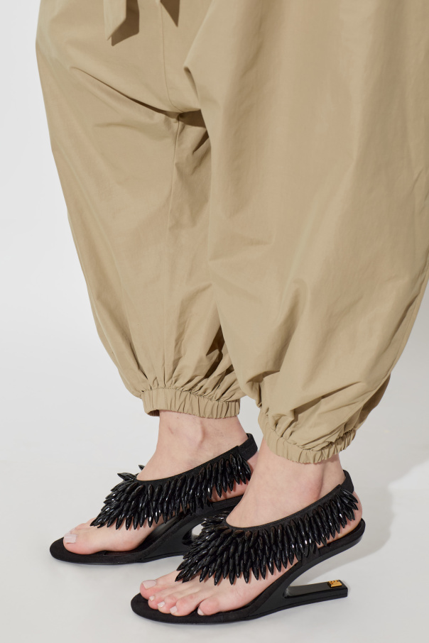 Balmain Sandalias de cuña con apliques