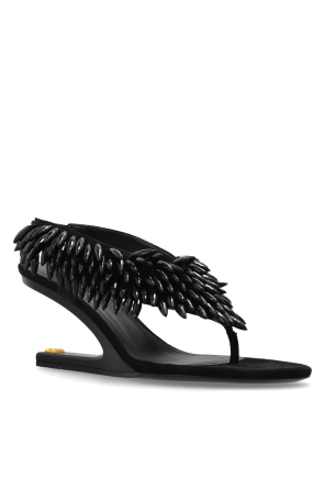 Balmain Sandalias de cuña con apliques